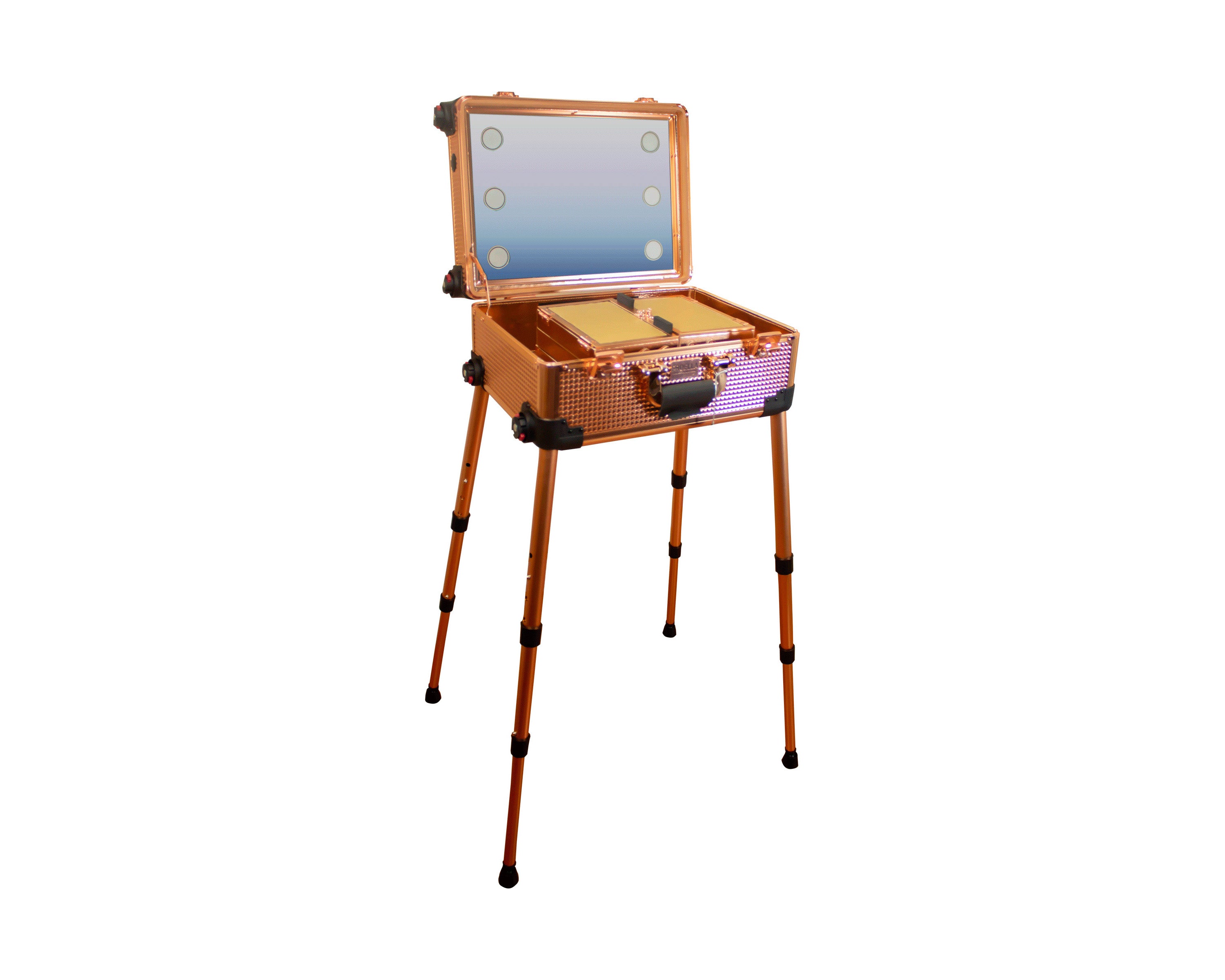 Maleta de Maquillaje o Peluquería Profesional con Luces y Parlantes Tamaño S
