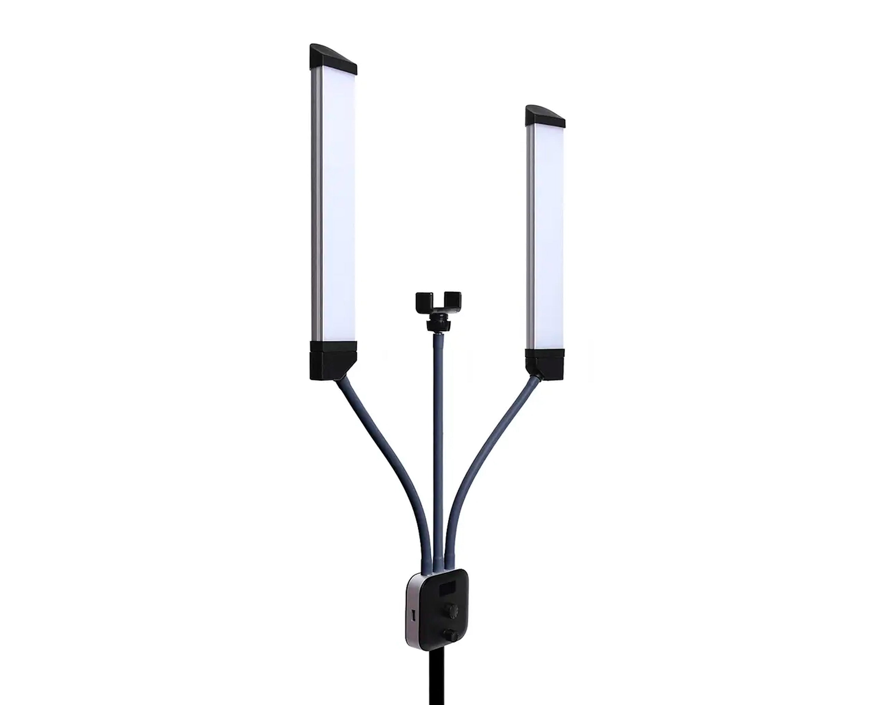 Lámpara led de 2 brazos, iluminación flexible y portátil con trípode para profesionales de la belleza
