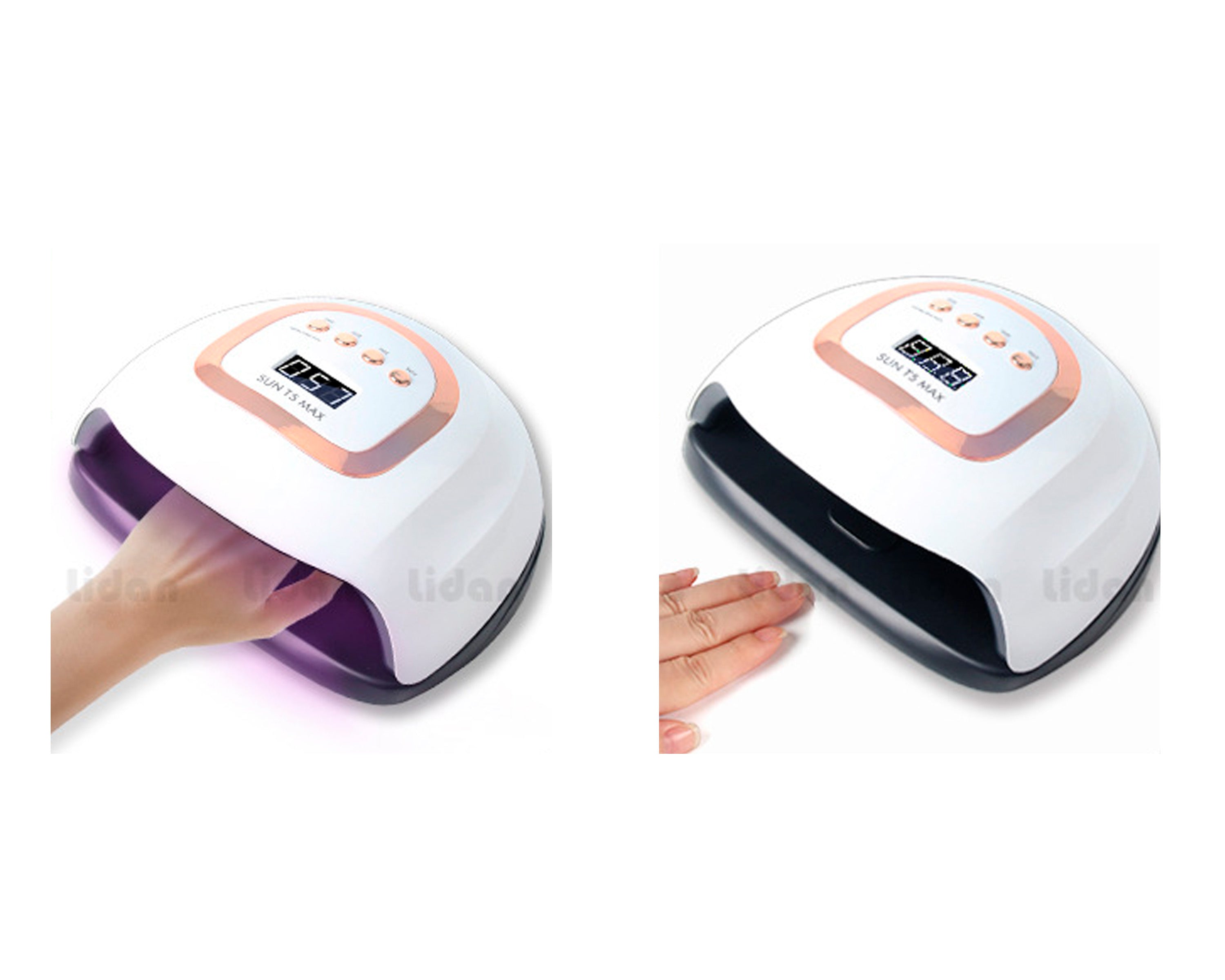 SUN T5 MAX-Lámpara LED UV para secado de uñas, 114W, 57 LED, para manicura
