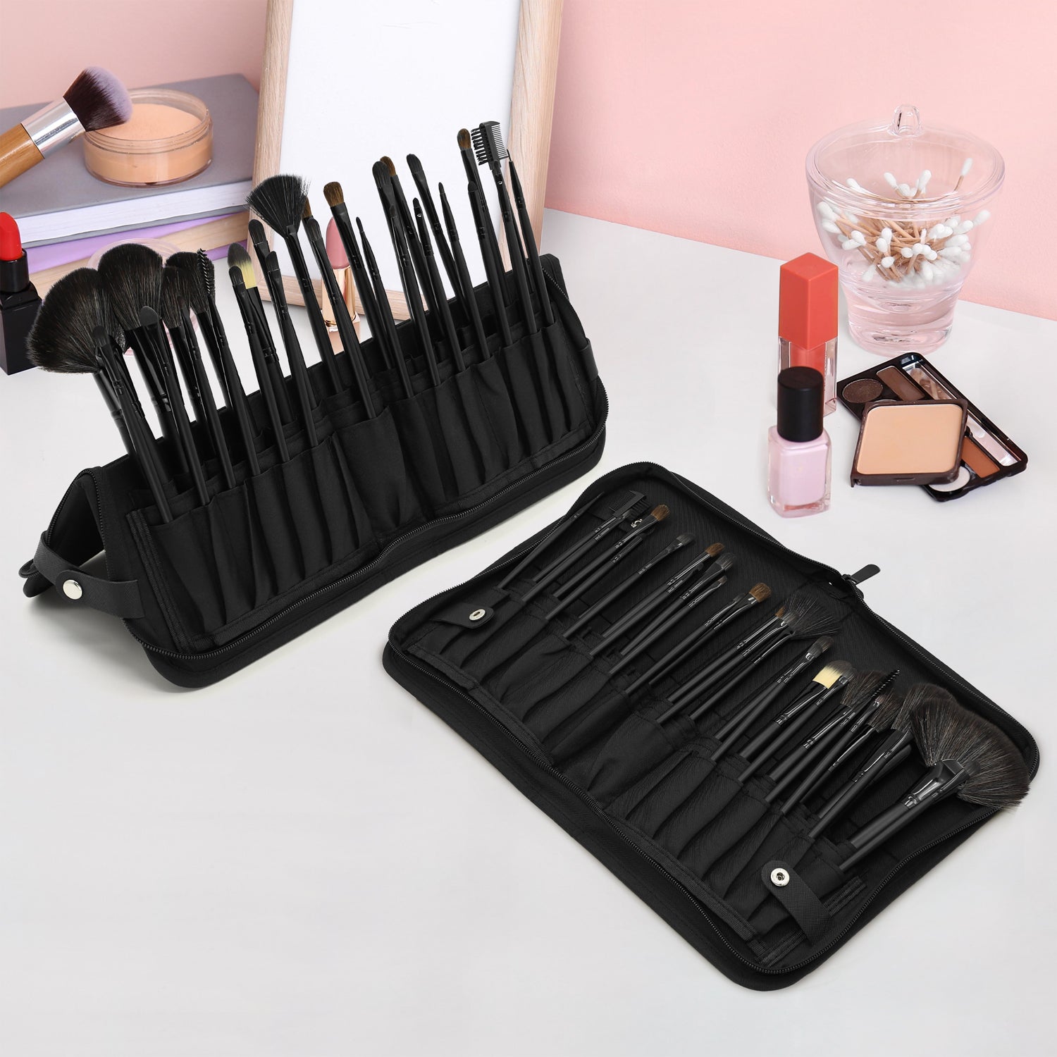 Organizador de Brochas de Maquillaje plegable