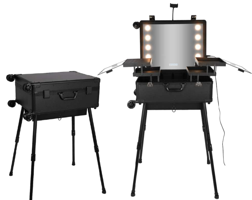 Maleta Profesional de Maquillaje o Peluquería Talla XL con 8 Luces Led