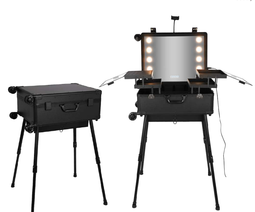 Maleta Profesional de Maquillaje o Peluquería Talla M con 8 Luces Led