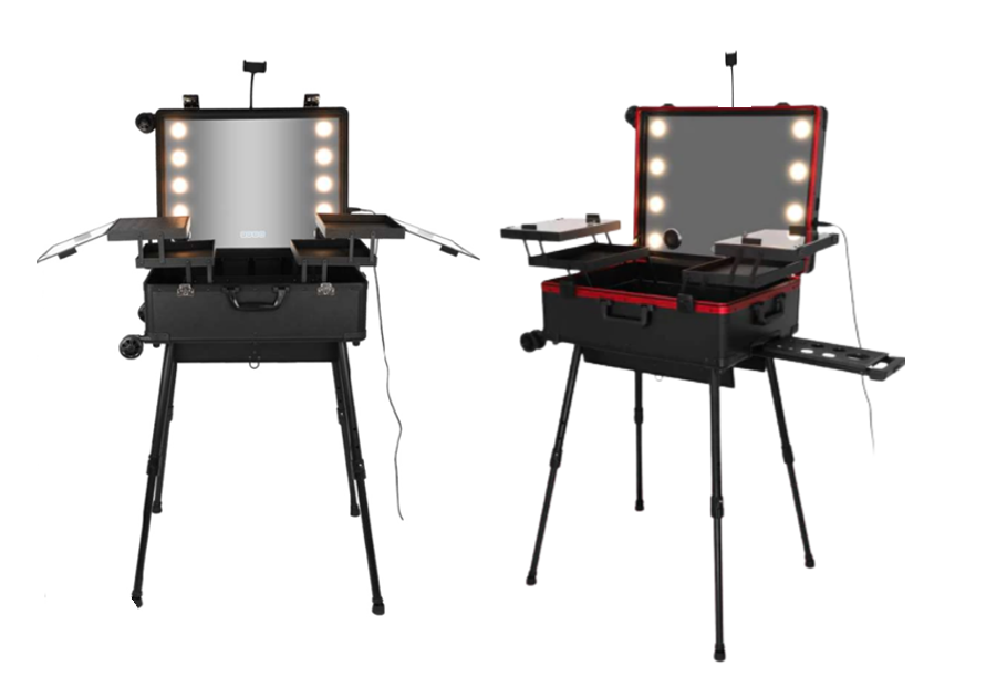 Maleta Profesional de Maquillaje o Peluquería Talla M con 8 Luces Led