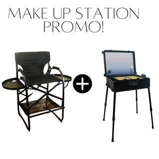 PROMO SILLA DIRECTOR MAKEUP PRO + MALETA CON LUCES TALLA M