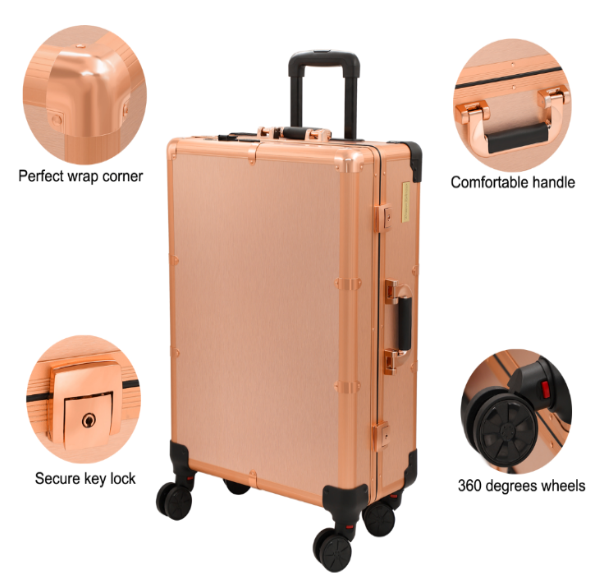Maleta Profesional de Maquillaje o Peluquería Talla XL con 8 Luces Led