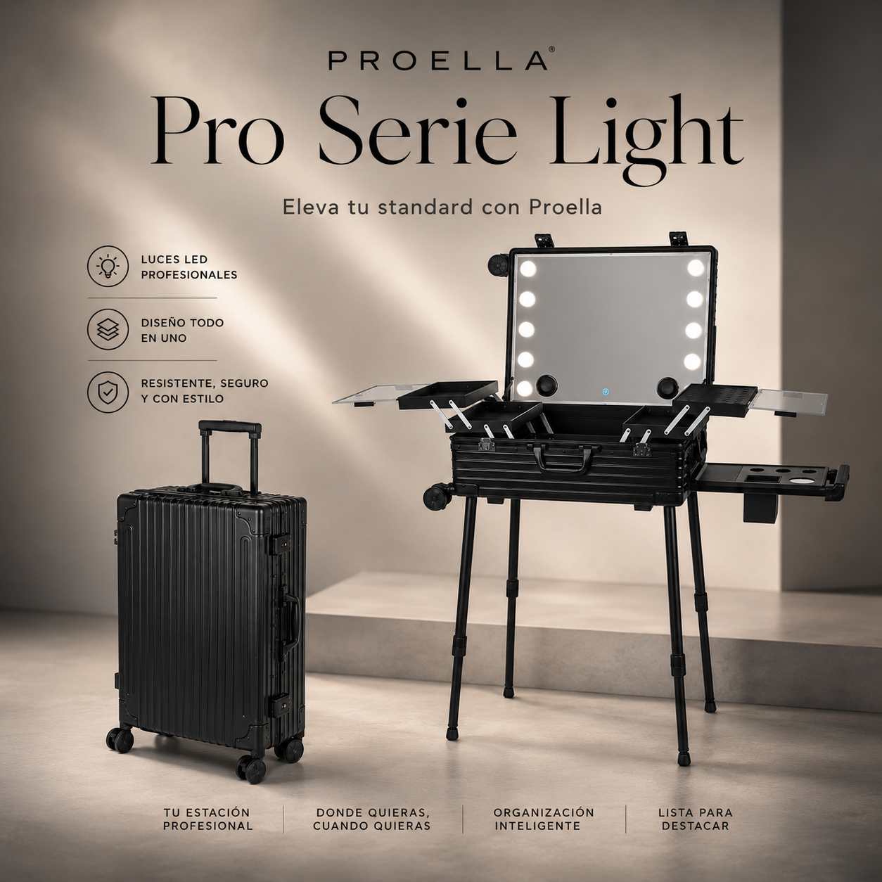 Maleta Profesional L con Luces y Parlantes