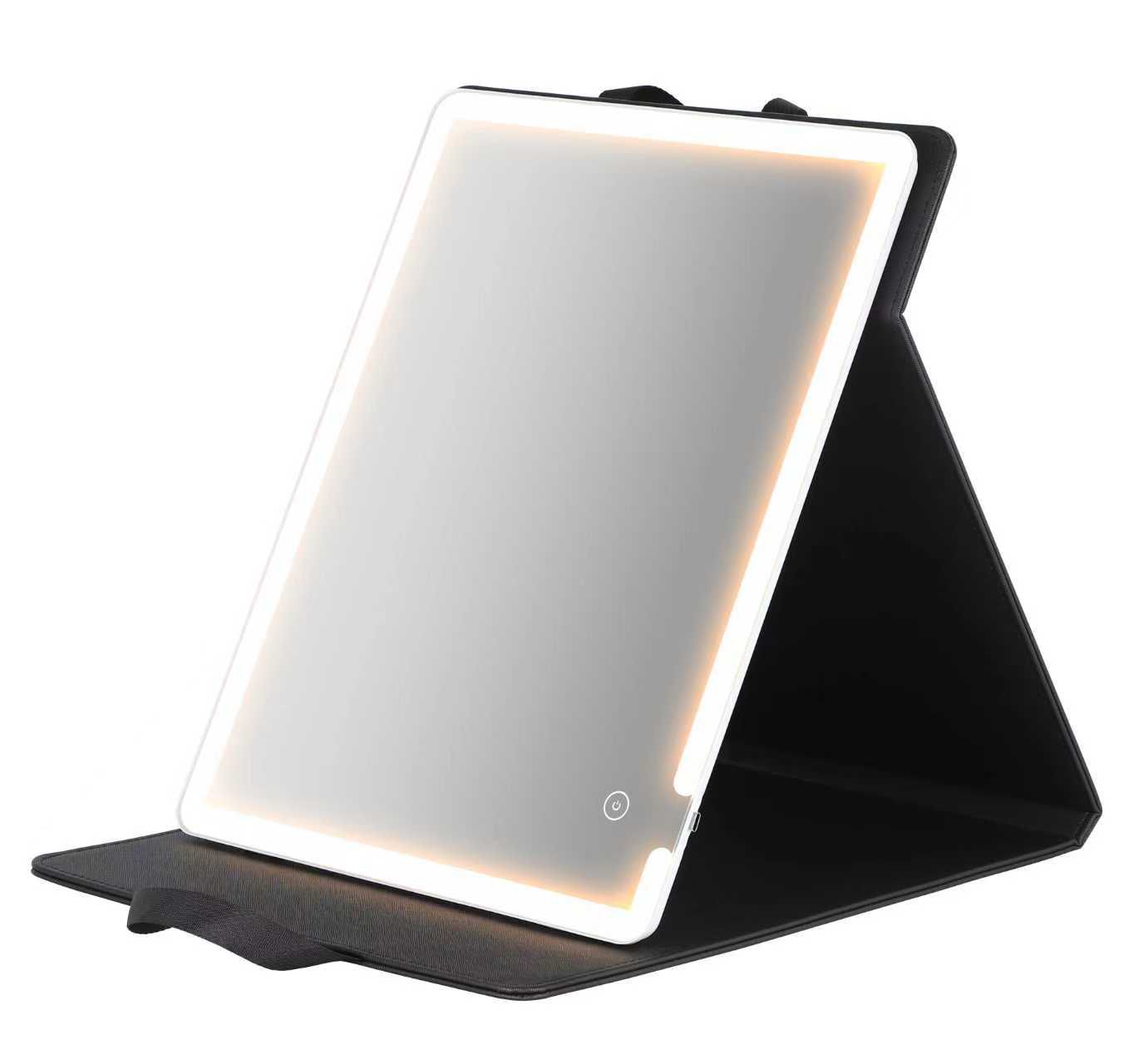 Espejo de Tocador con Luz Led Recargable y Funda para Transportar