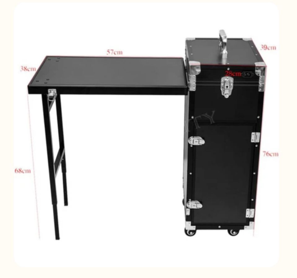 Maleta Estación de Manicure Profesional con mesa plegable