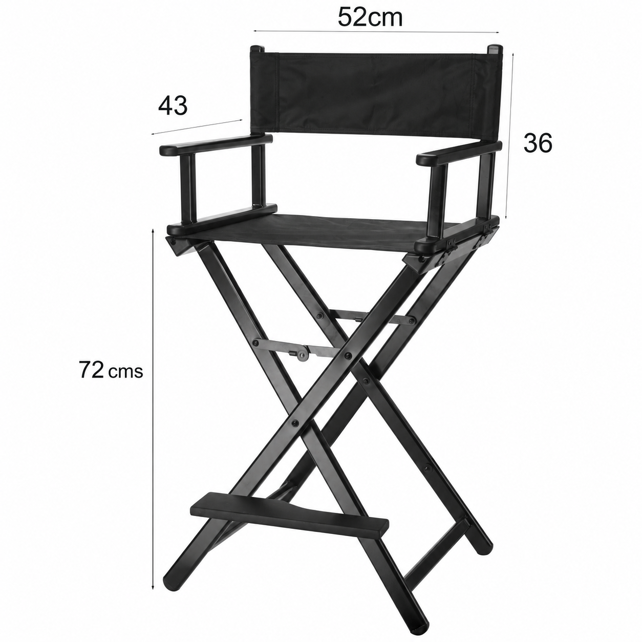 Silla Director para Makeup Artist con Cabecera + Bolso para transportar